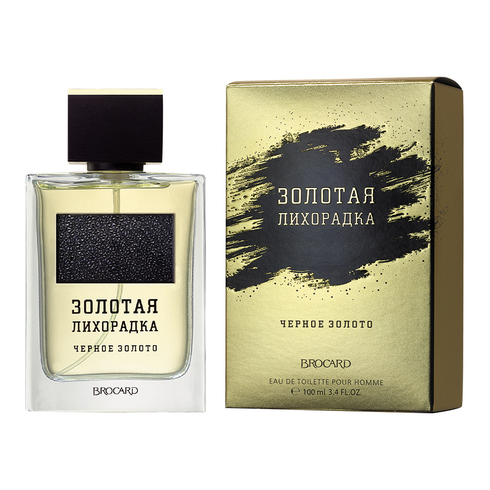 Туалетная вода Золотая Лихорадка Черное золото аромат шипровый, фруктовый, мужская, 100 мл