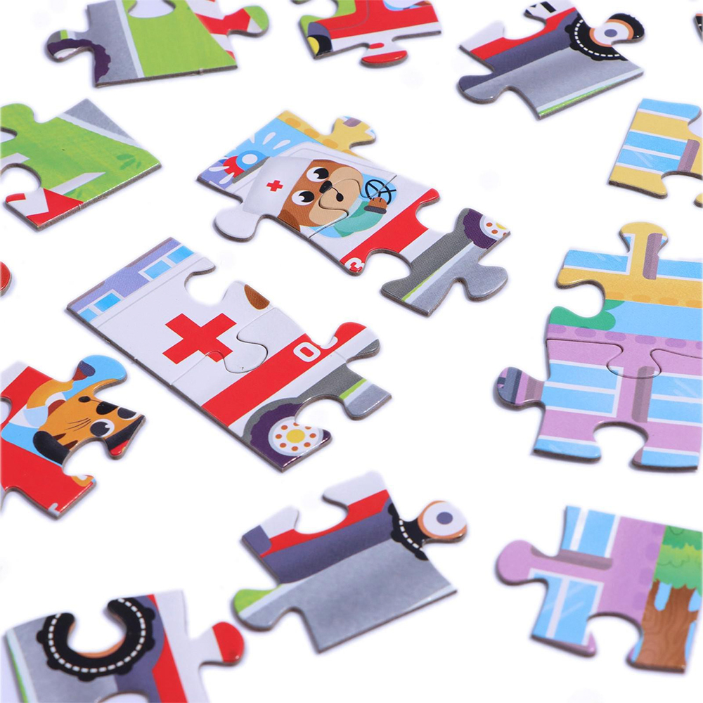 картинка Пазл Puzzle Time 7005855 Полезные машины, 24 элемента 