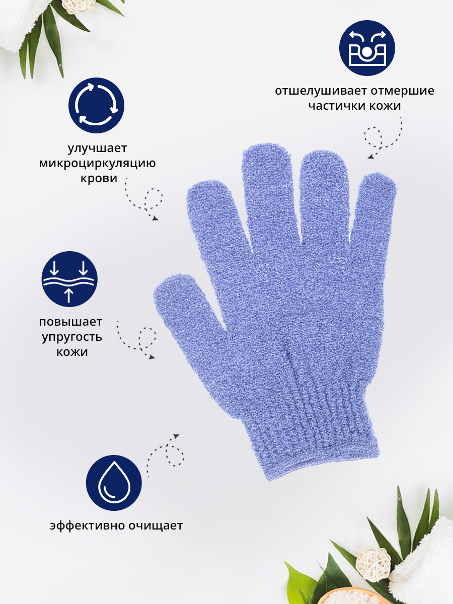 картинка Мочалка для тела Перчатка 2шт МР-02 