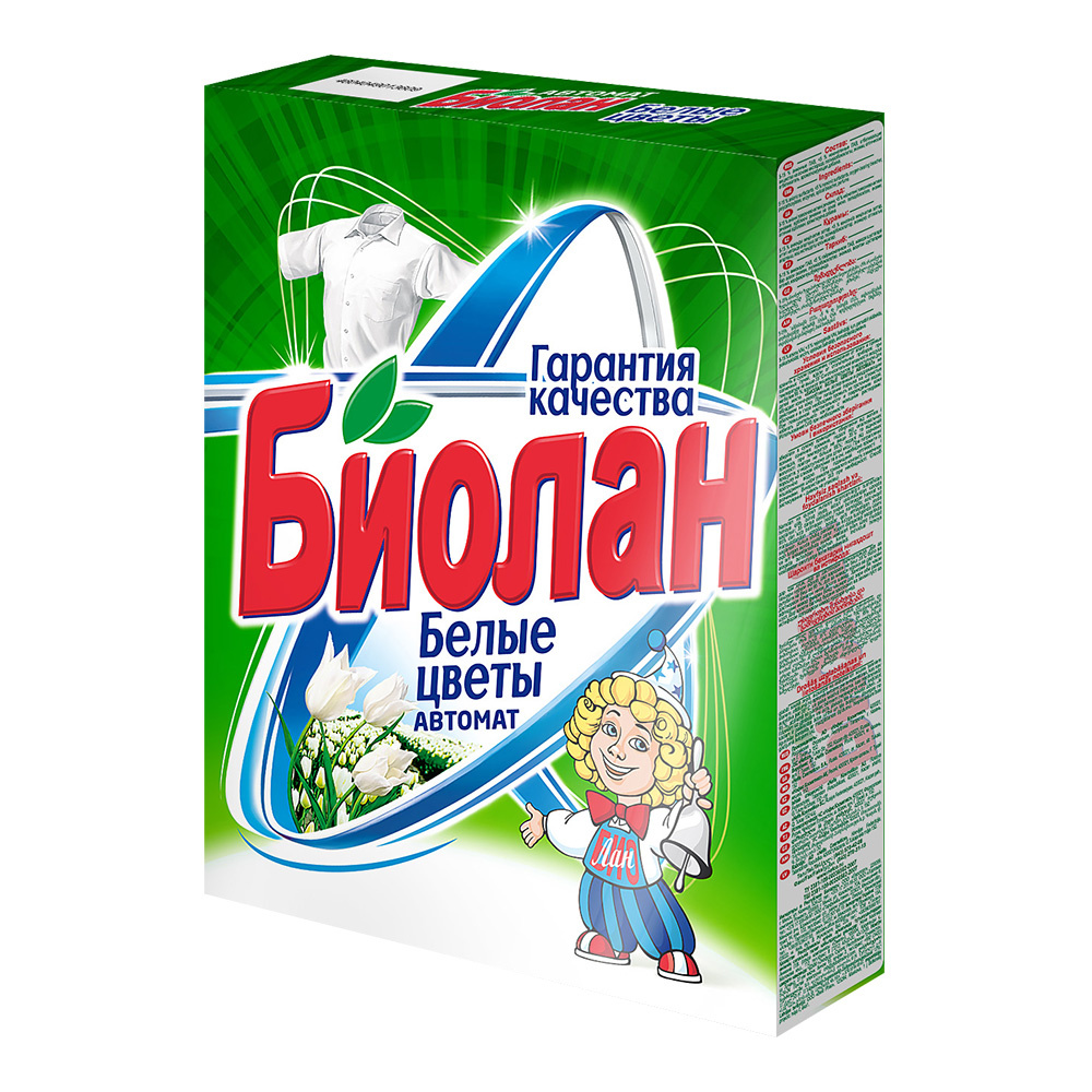 картинка Стиральный порошок Биолан Белые цветы, автомат, 350 г 