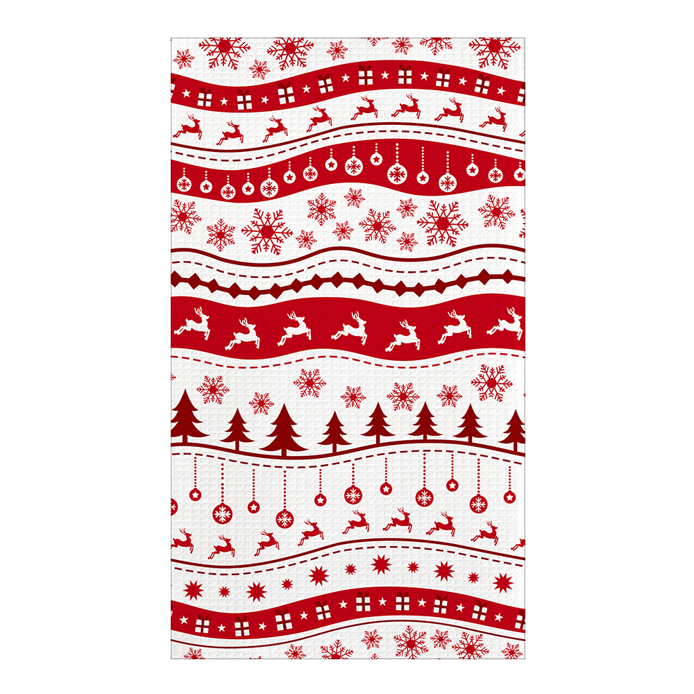 Полотенце кухонное Самойловский Текстиль 933354 Рождественские олени вафельное, НГ 45*60 см