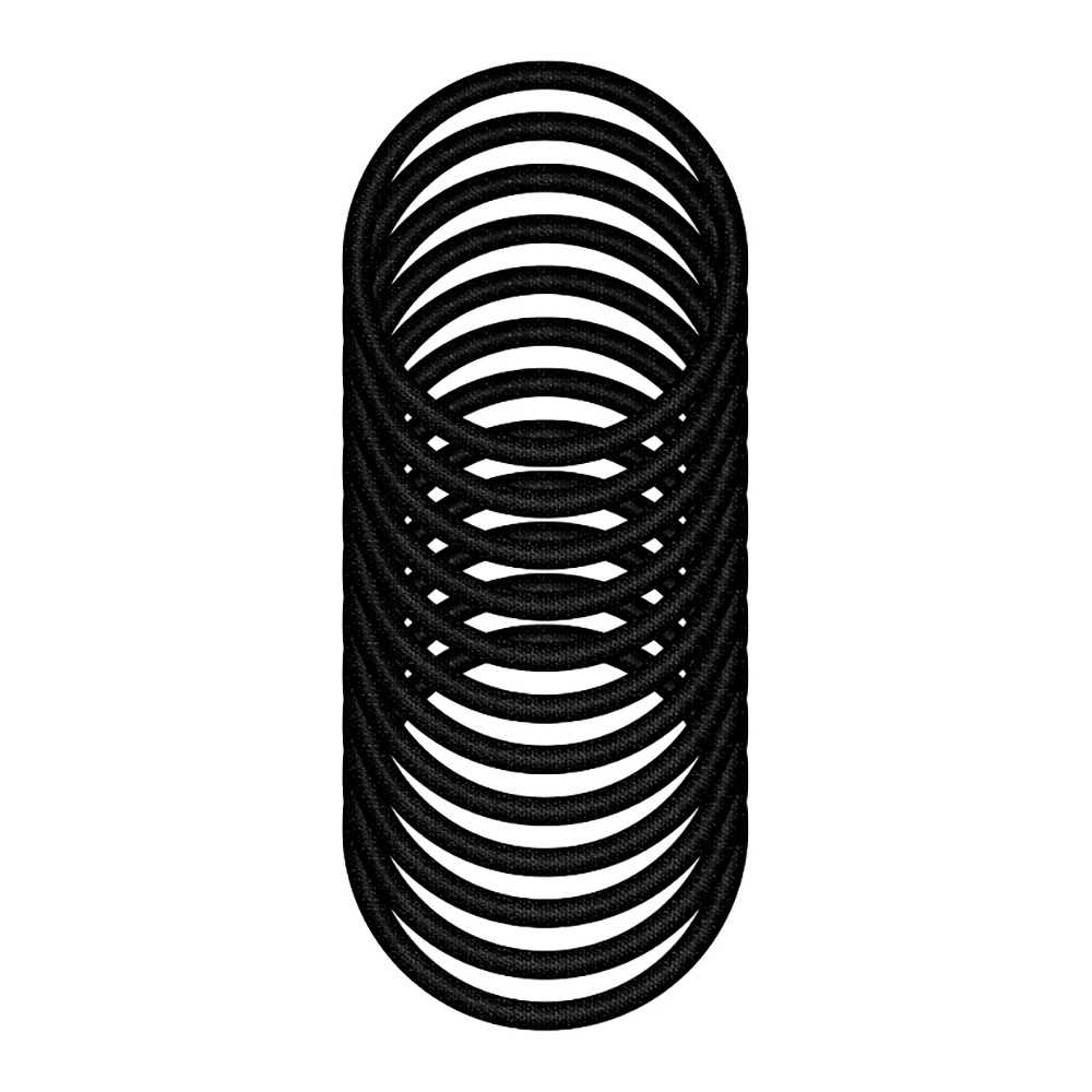 картинка Резинка для волос 457037 Monte Vita, черный, 12 шт 