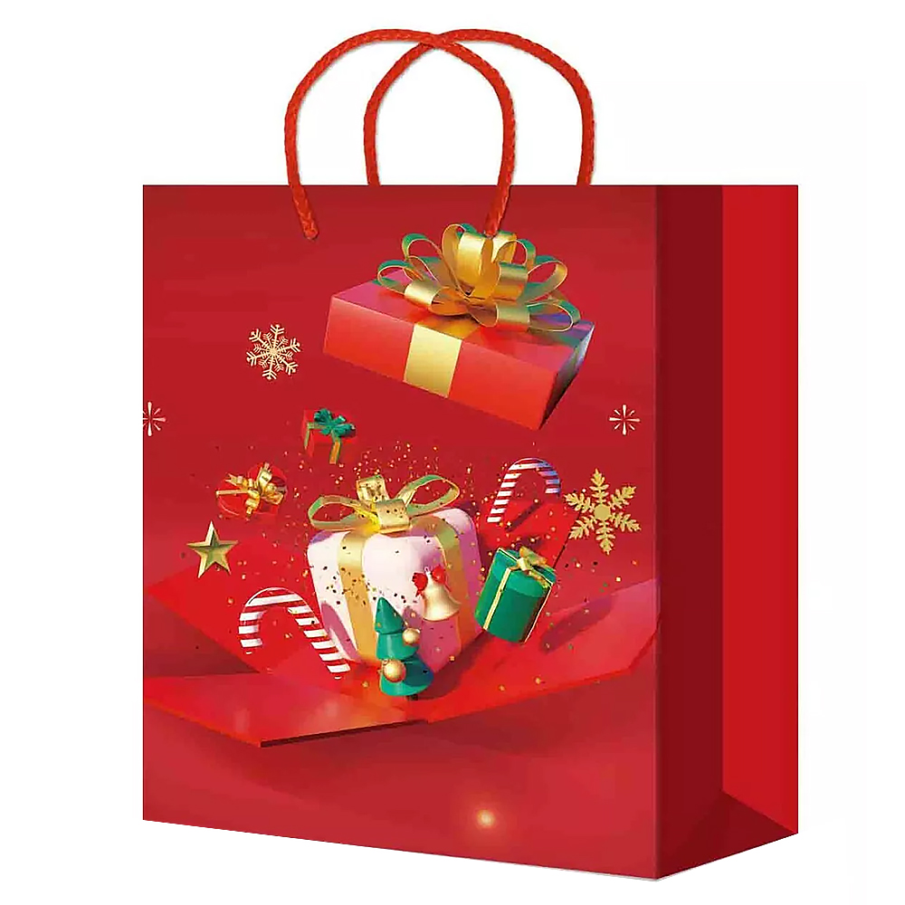 Пакет подарочный S-150/151/152/153/154 Шарики, елочки 11*13*6 см, в ассортименте