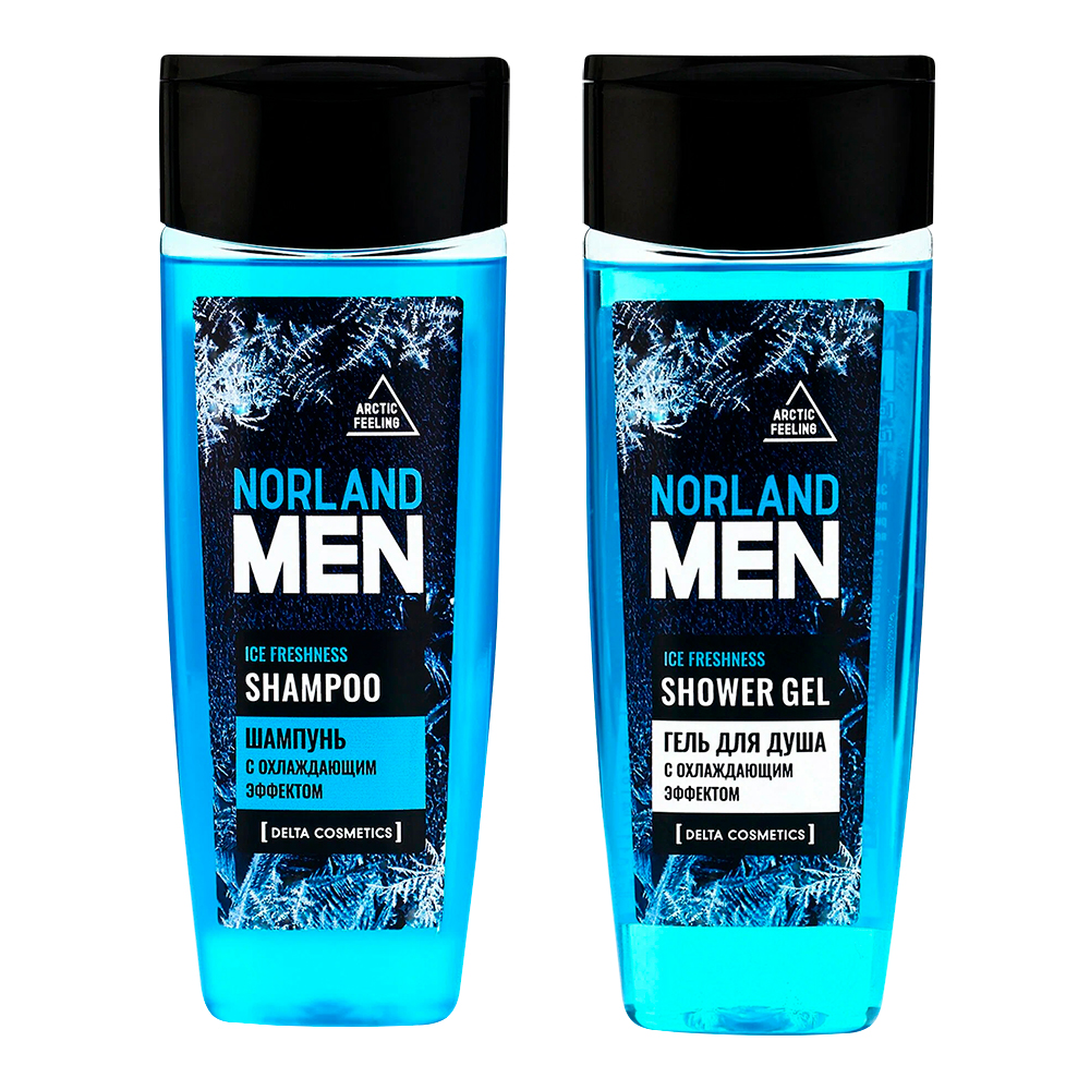 картинка Набор подарочный Norland Men Ice Freshnes (шампунь 250мл + гель для душа 250мл), мужской 
