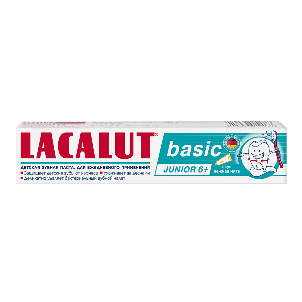 картинка Зубная паста Lacalut детская Basic junior 6+ лет, 60 г 