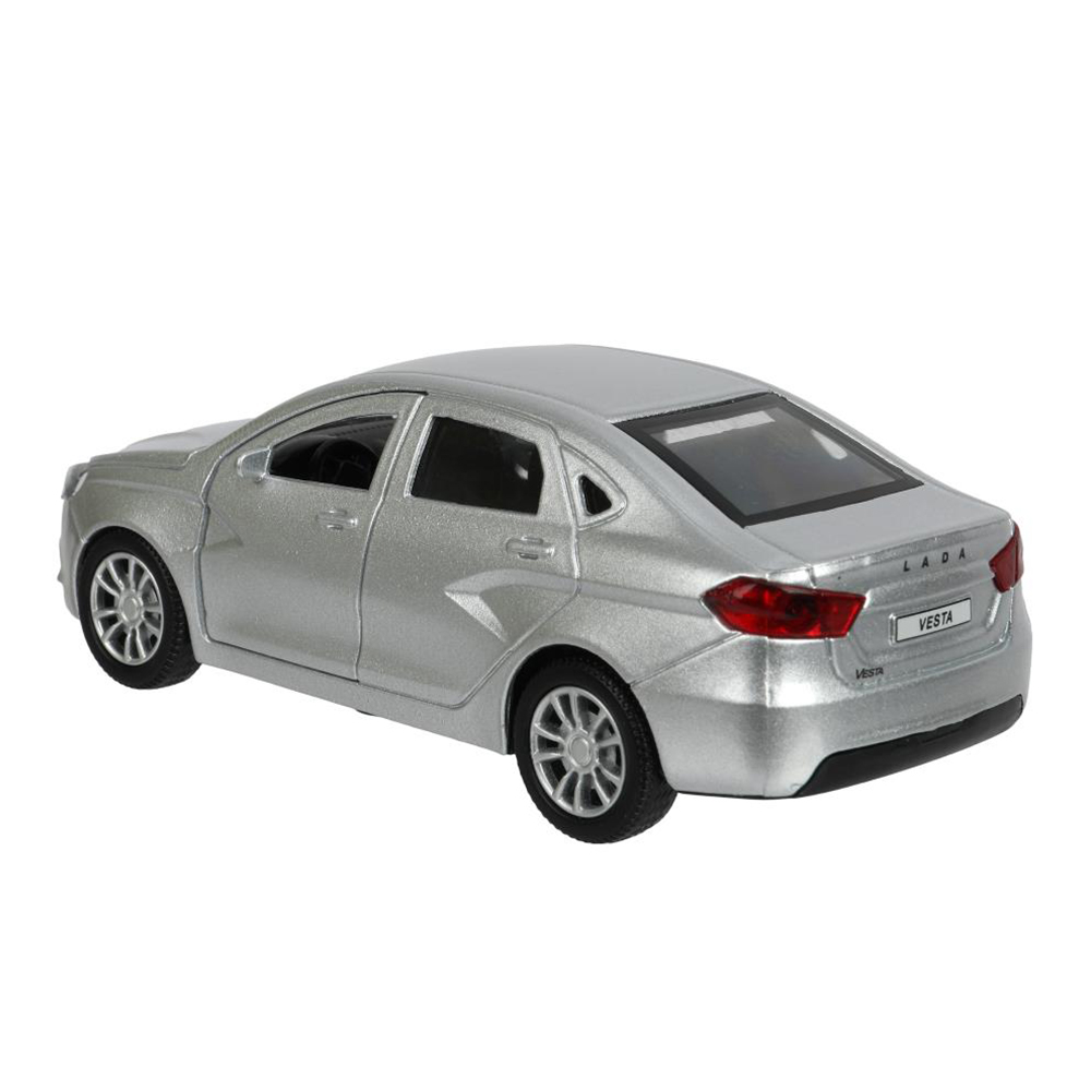 картинка Машина VESTA-12-GR Технопарк Lada Vesta, двери открываются, 11,5 см, металл, цвет: серый 