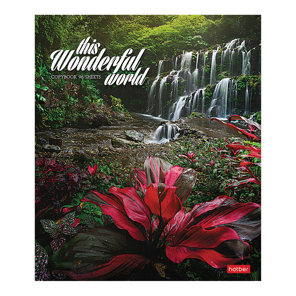 Тетрадь Hatber 403693 96 листов, линия, Удивительный мир, 5 дизайнов, 1 шт