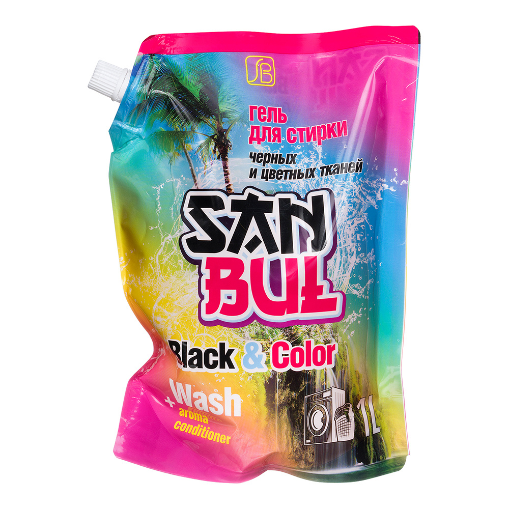 картинка Гель для стирки Sambul для черных и цветных тканей, 1 л 