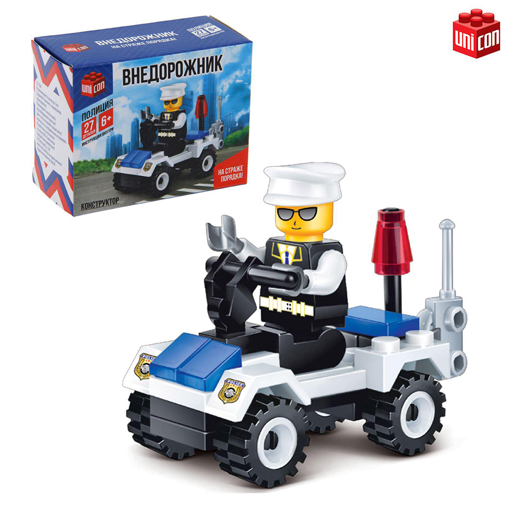 картинка Конструктор 1426834 Полиция "Внедорожник", 27 деталей 