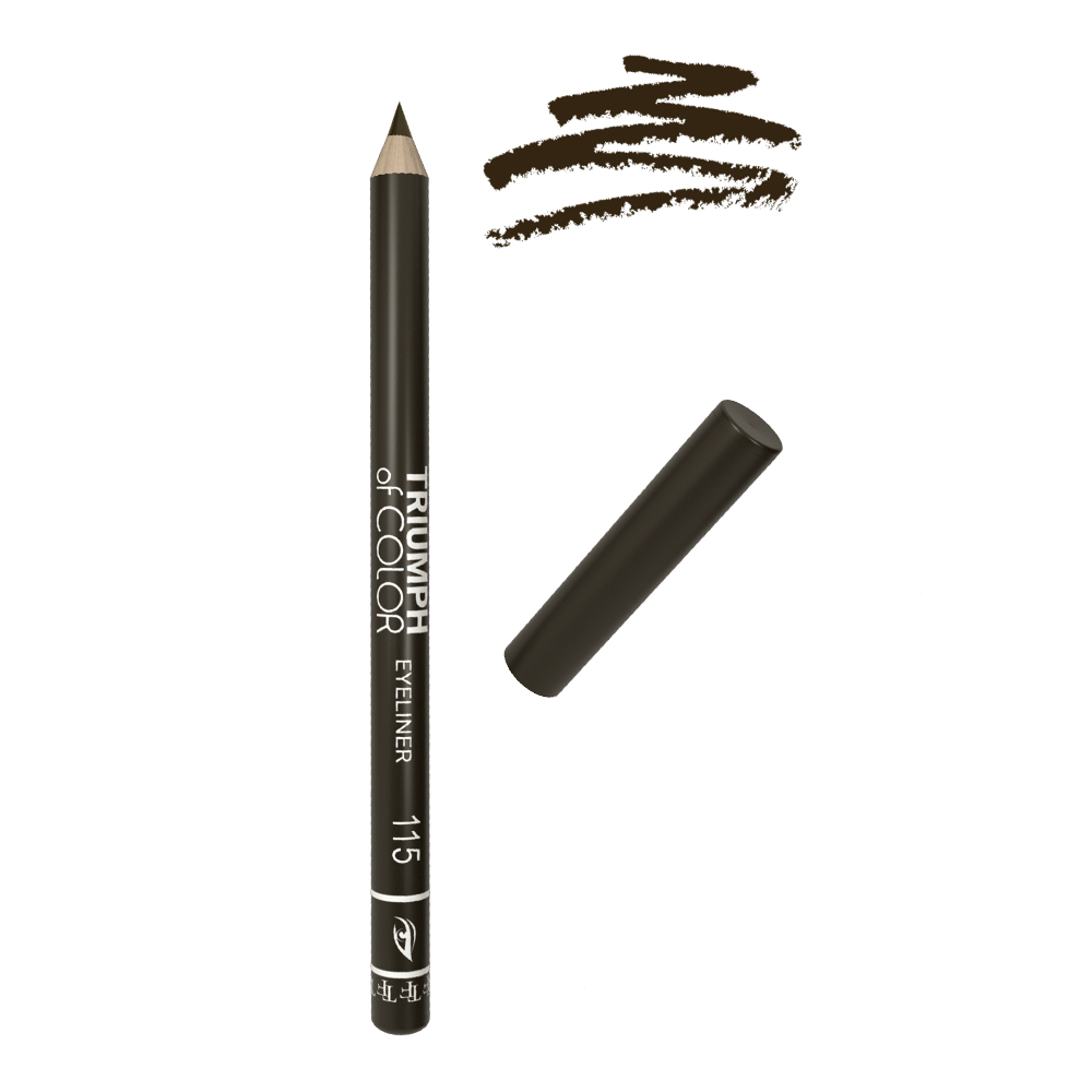 картинка Карандаш для глаз Triumf Of color eyeliner автоматический, магический черный, тон 115 