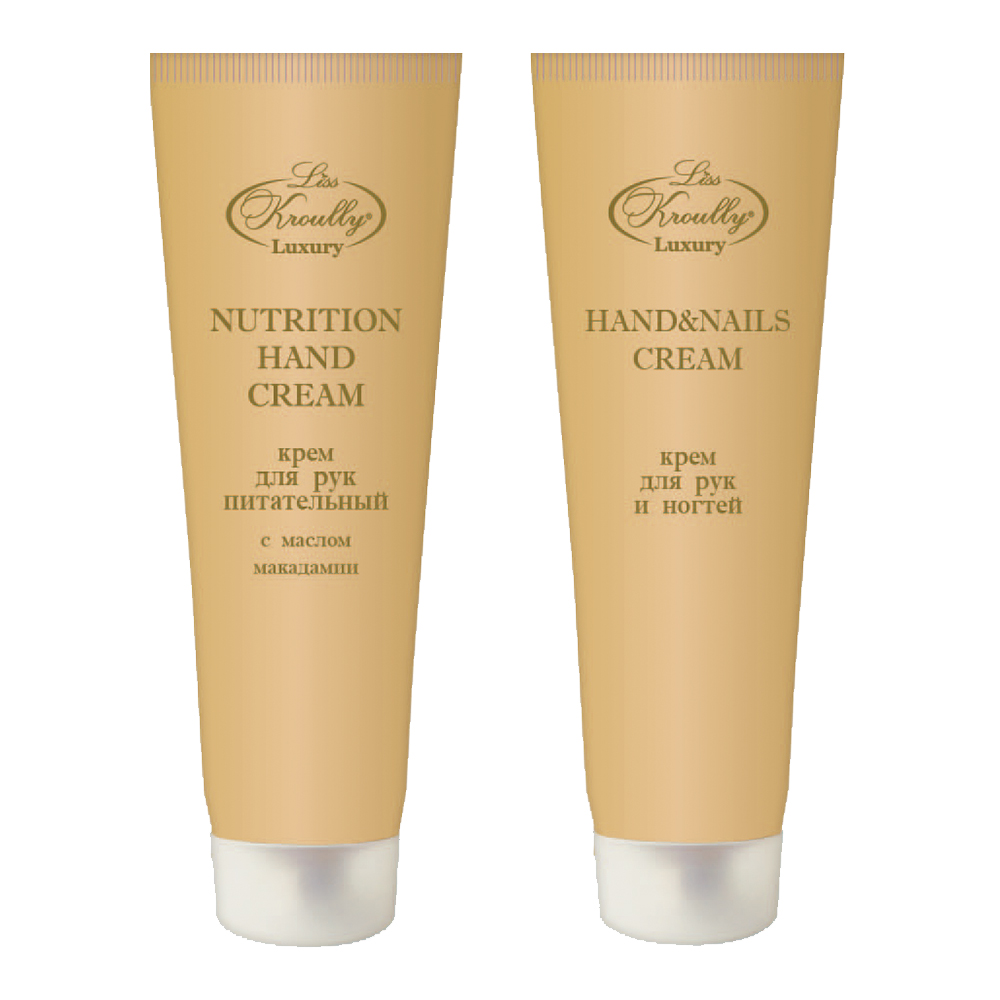 картинка Набор подарочный Liss Kroully NG-2512 (крем для рук и ногтей 75 мл + крем для рук питательный с маслом макадамии 75 мл), женский 