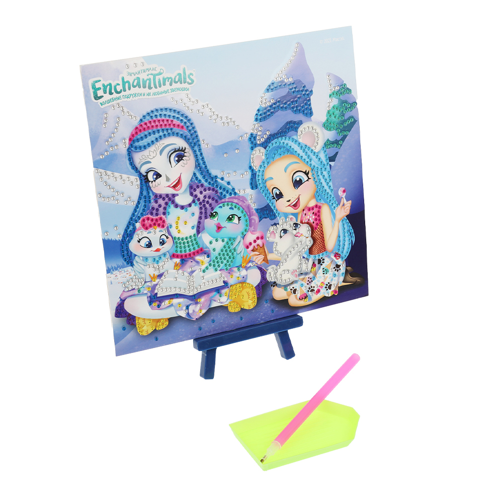 картинка Мозайка MultiArt 316066 алмазная Энчантималс, 20*20 см 