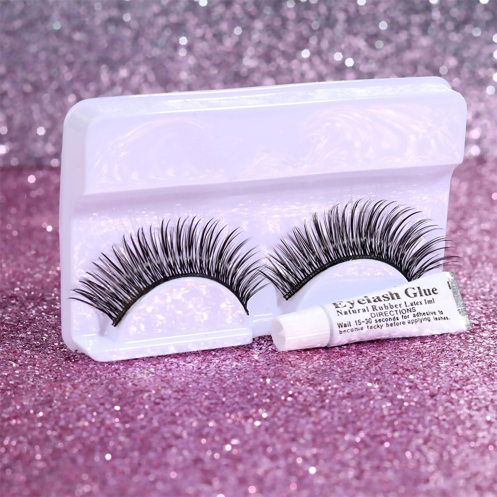 картинка Ресницы накладные Queen fair Мечтающий взгляд, с клеем, черный 