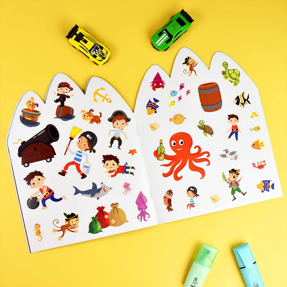 картинка Книга 59631 Пиратские приключения, с наклейками, 6 листов 