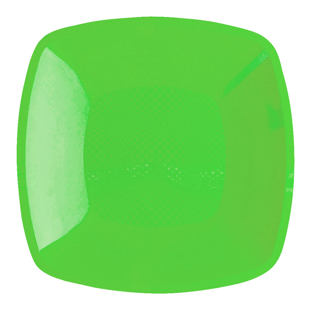 картинка Одноразовая посуда тарелка Мистерия, 180 мм, полипропилен, зеленый, 6 шт 