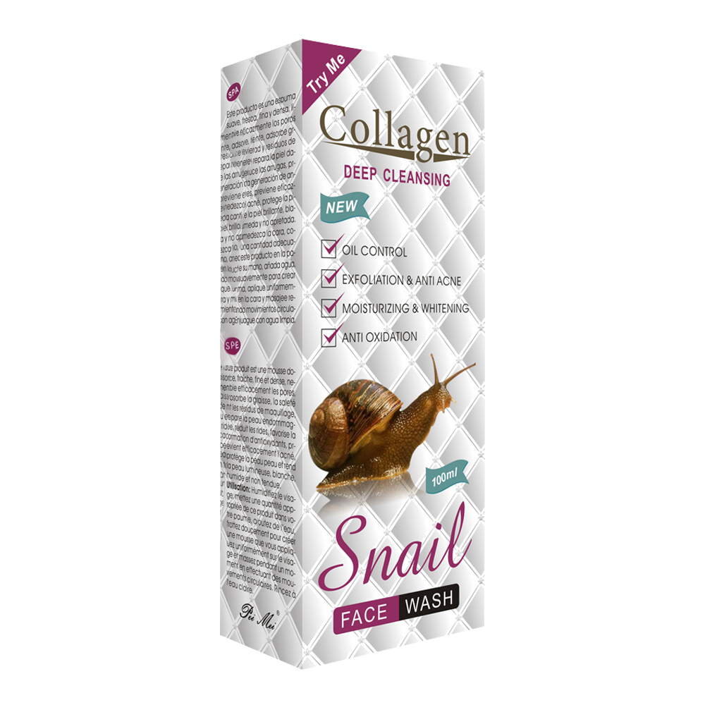 Пенка для умывания Pei Mei с коллагеном и муцином улитки Увлажнение + регенерация, 100 мл