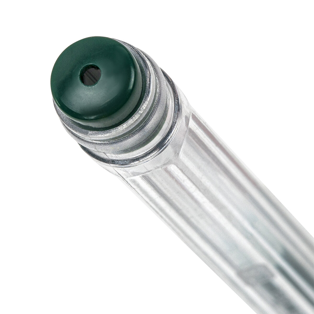 Ручка гелевая Brauberg 143904 EXTRA узел 0,5 мм, линия 0,35 мм, прозрачный корпус, зеленый