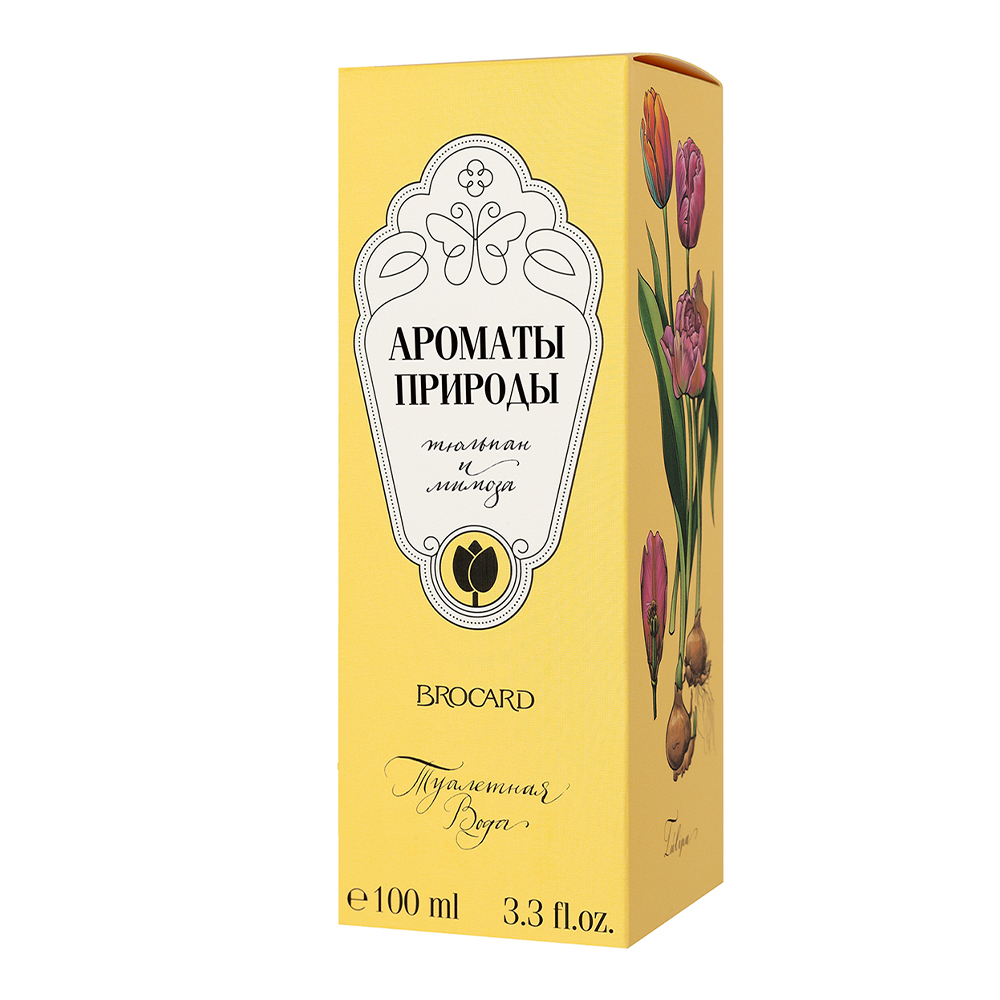 Туалетная вода Брокард Ароматы Природы Тюльпан и Мимоза, цветочный аромат, женская, 100 мл