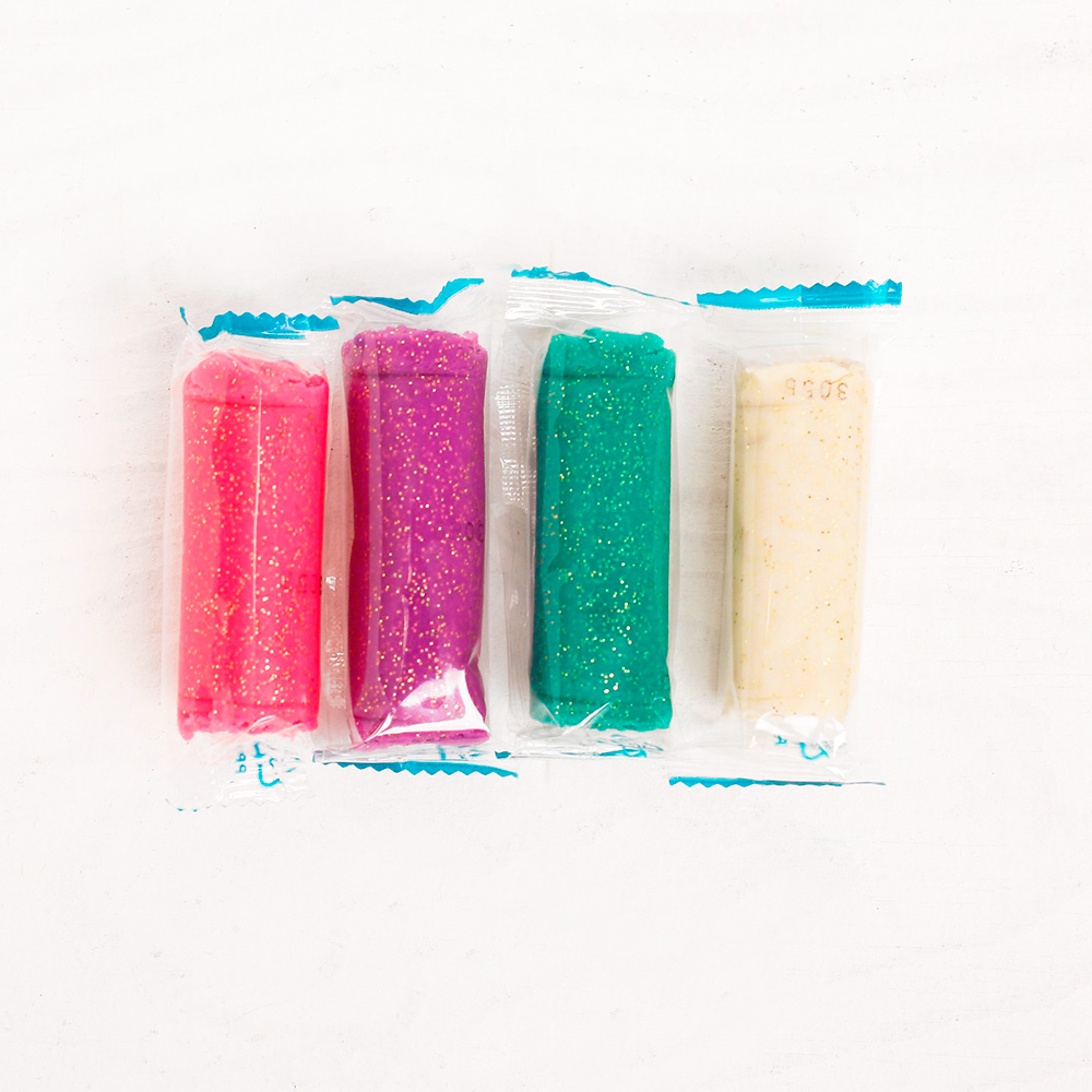 картинка Тесто для лепки 4825955 Genio kids - пластилин 4 цвета с блёстками, 140 г 