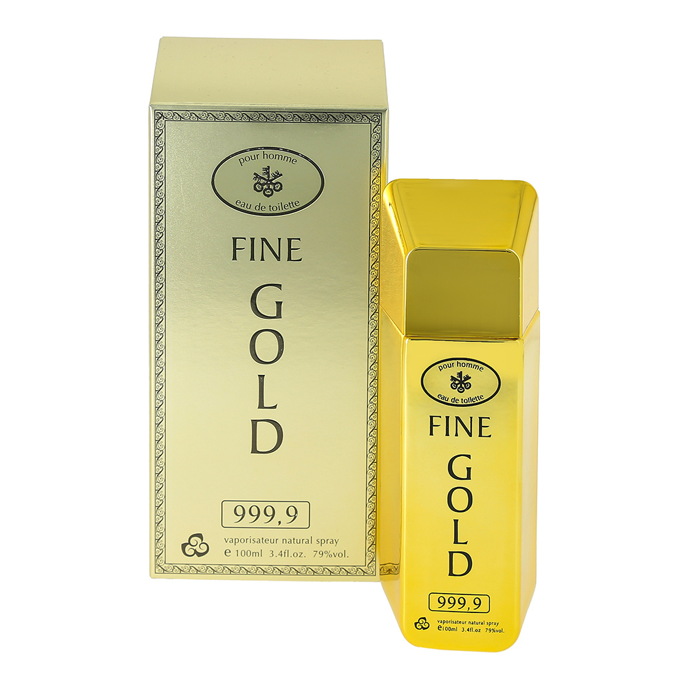 Туалетная вода Fine Gold древеснй аромат, мужская, 100 мл