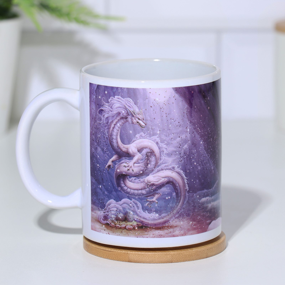 Кружка керамическая Дарим Красиво9908831 Мира, спокойствия. Дракон 2024, керамика, 300 мл