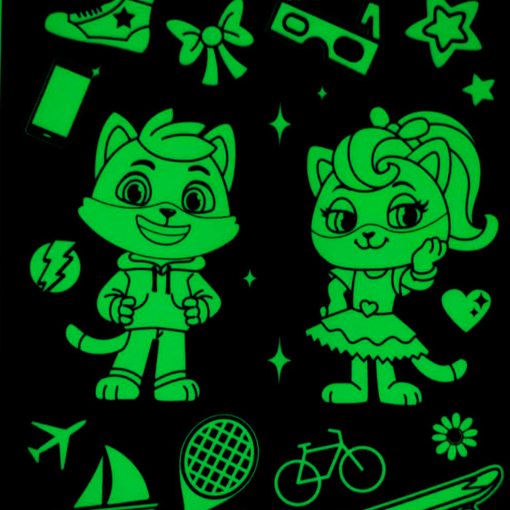 картинка Набор 6962636 Рисуем светом Команда Мяу, 30 х 21 см, Бумага, пластик 