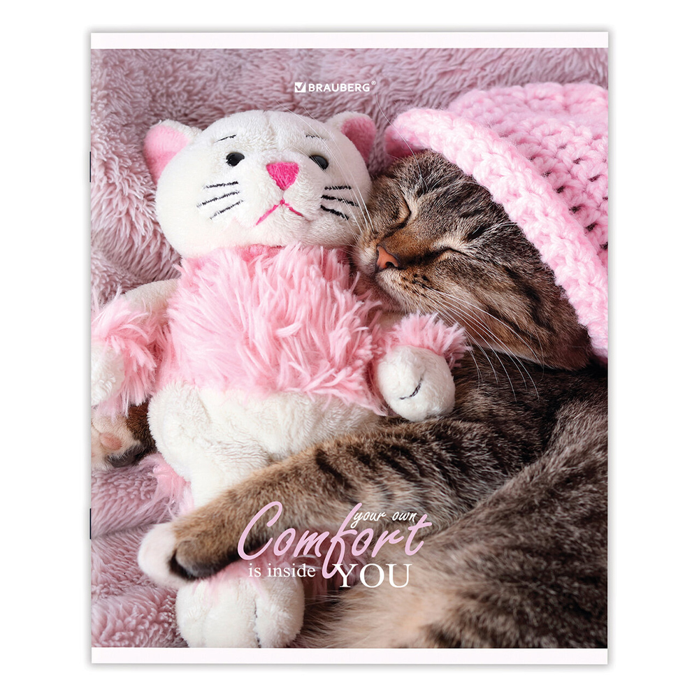 Тетрадь Brauberg 404386 48 листов, линия, Питомцы, А5, 5 дизайнов