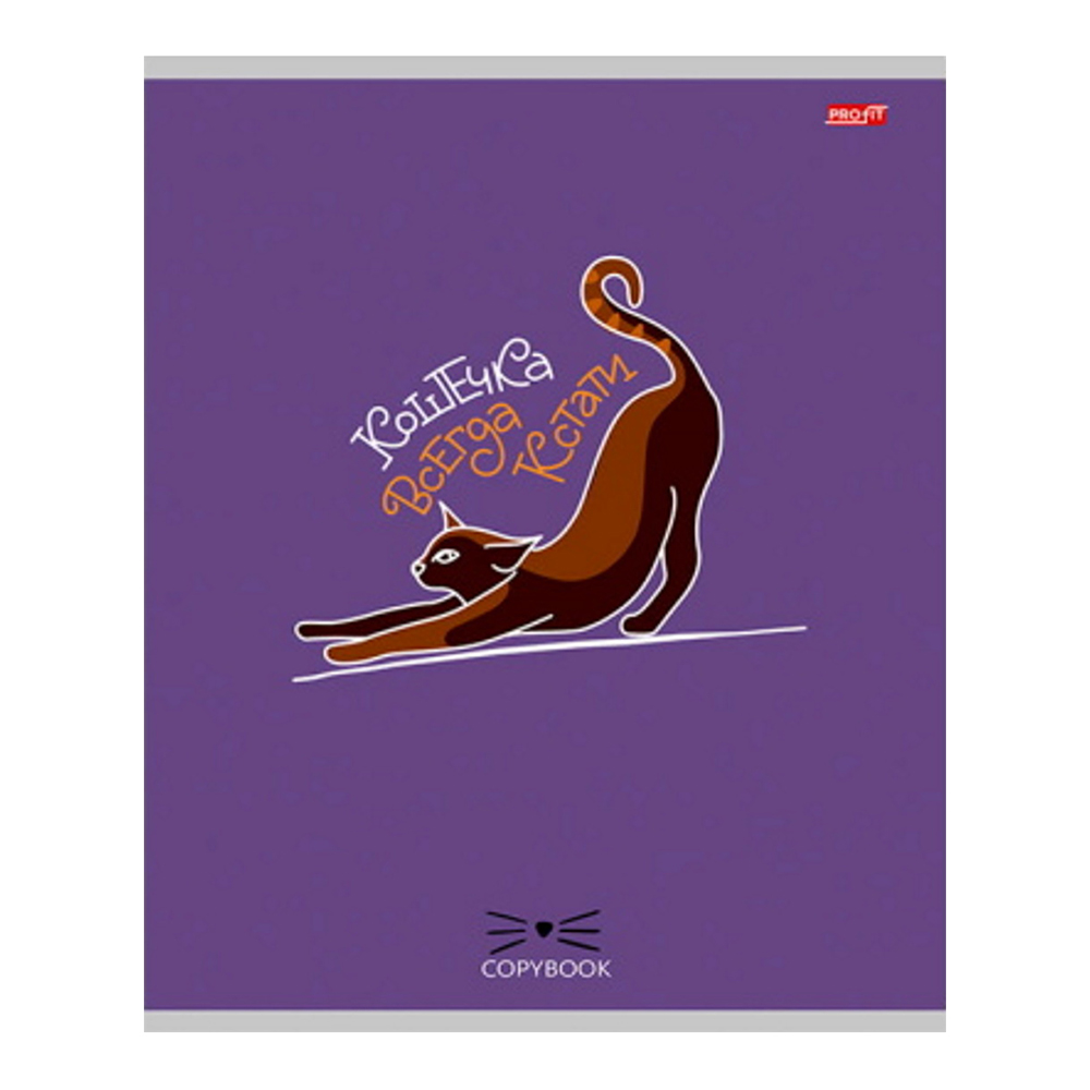 Тетрадь Profit Т48-4380 Кошечки и Цитаты, линия, 48 листов