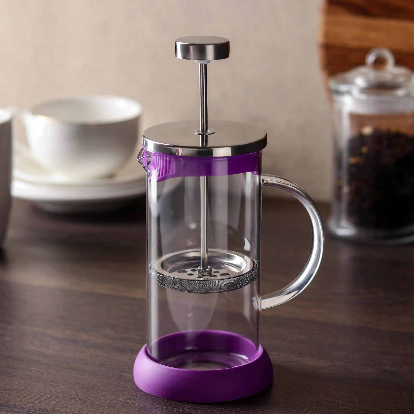 Чайник-пресс CHFP-03 цвет: сиреневый, стекло, 0,35 мл