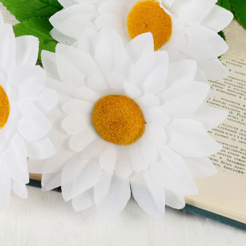 Цветы искусственные 4560216 букет Ромашки крупные, 3 головы, 57 см