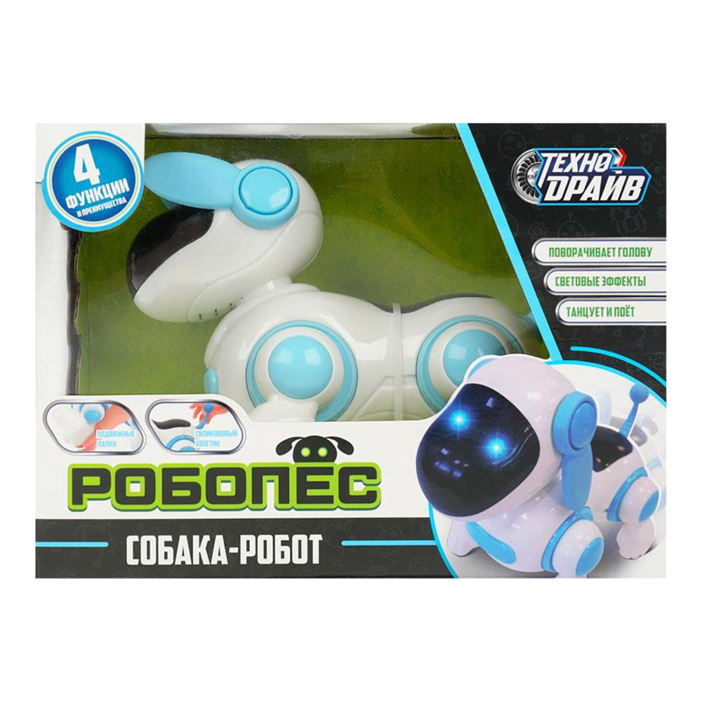 картинка Игрушка ZY1044256-R Робот робопес, свет, звук, движение, 20*15*1 см 