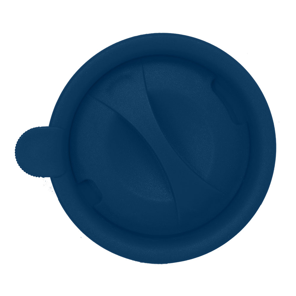 Кружка керамическая KKR-207 с пластиковой крышкой, синий, 400 мл