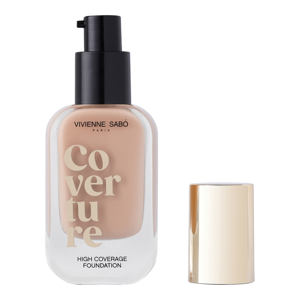 картинка Крем тональный Vivienne Sabo Coverture с плотным покрытием, молочно-бежевый, тон 01, 30 мл 