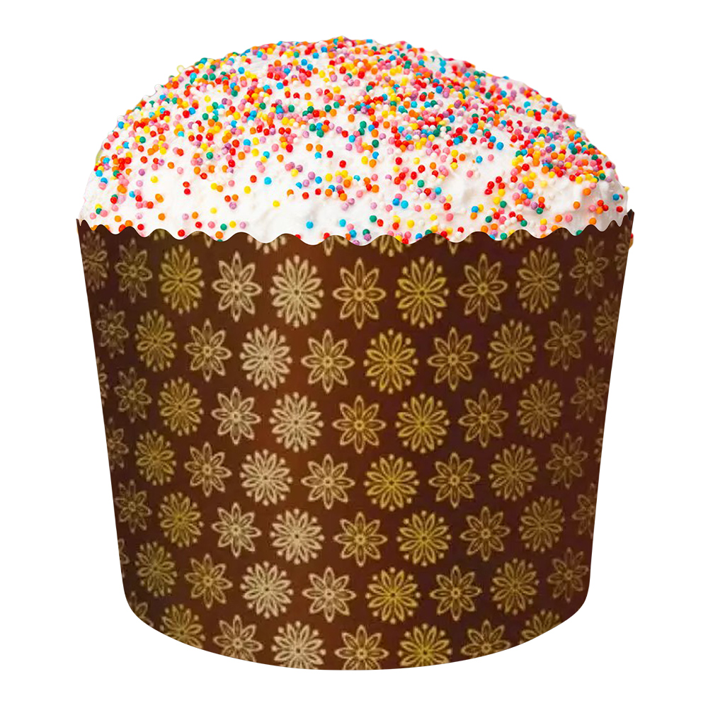 Форма для выпечки бумажная 134*100 мм, коричневый в ассортименте