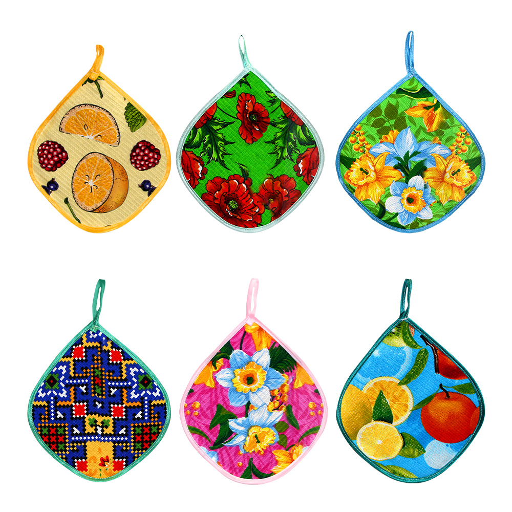 Прихватка 70616 квадратная 17*17 см, в ассортименте, 1 шт