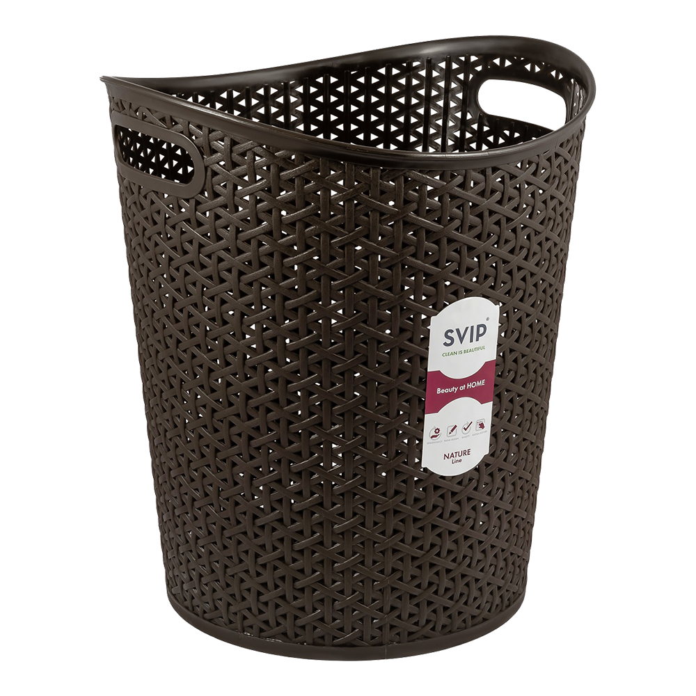 Корзина для бумаг Nature SV4080ВНГ пластиковая с ручками, венге, 13 л