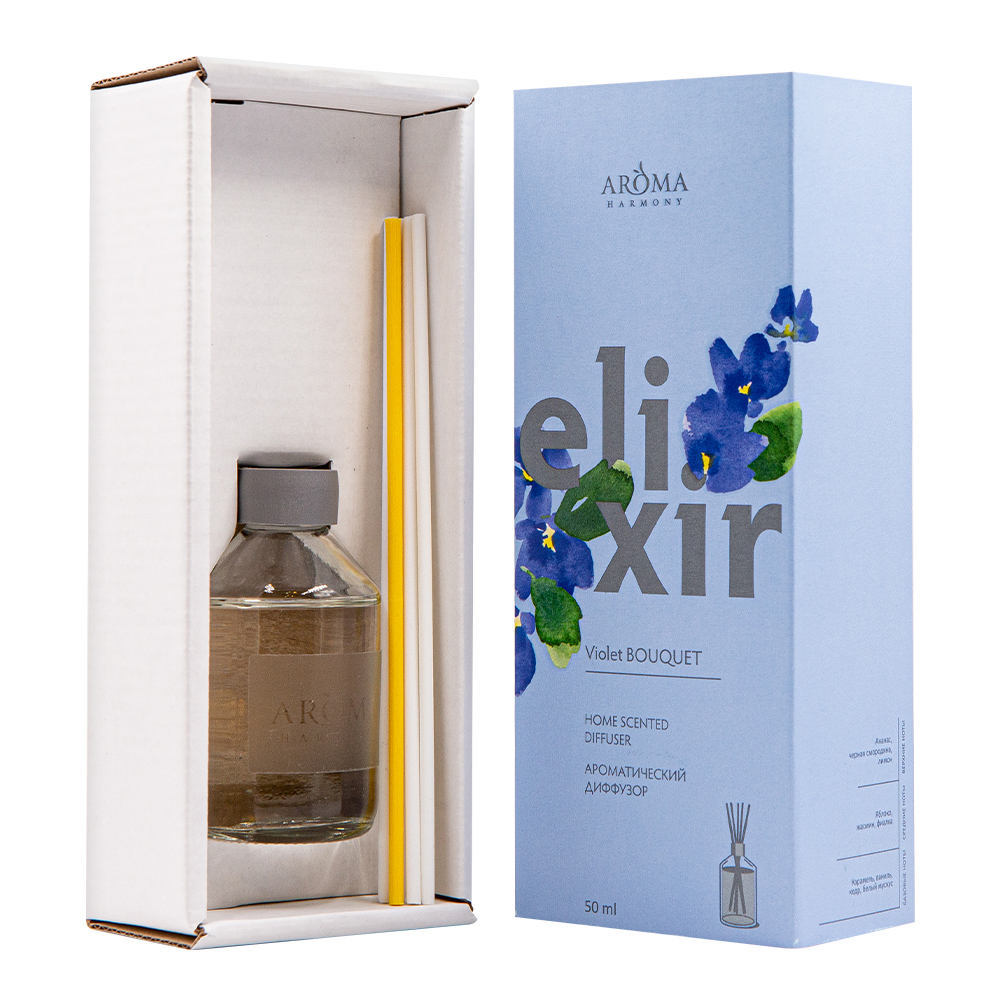 картинка Диффузор ароматический Aroma Harmony ELIXIR Violet bouquet, 50 мл 