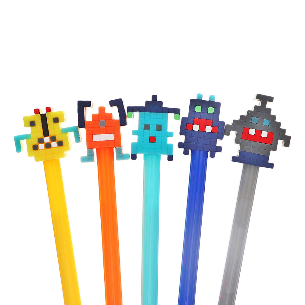 Ручка гелевая Calligrata 9922505 прикол Пиксели, стержень синий, пластик, в ассортименте