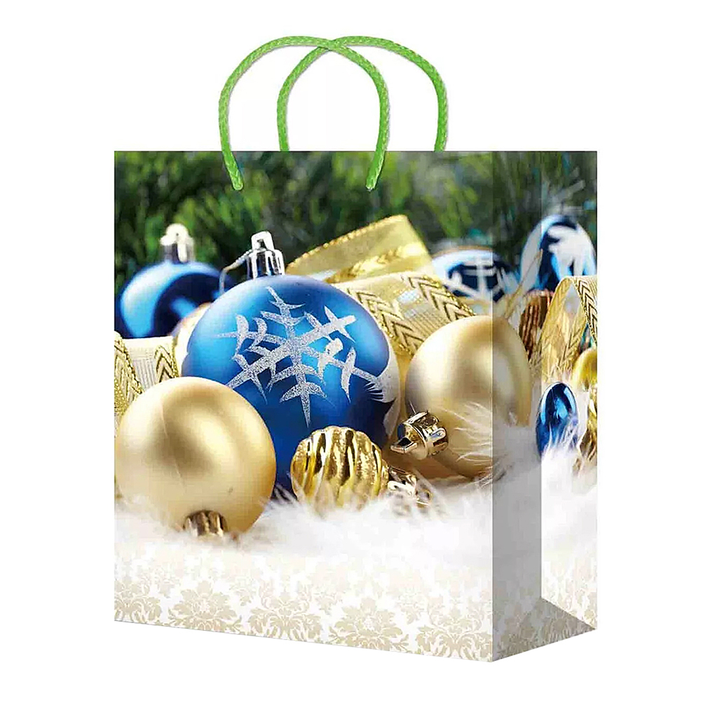 Пакет подарочный М-2001/2002/2003/2004/2005 новогодний, 5 дизайнов 18*22*10 см, в ассортименте