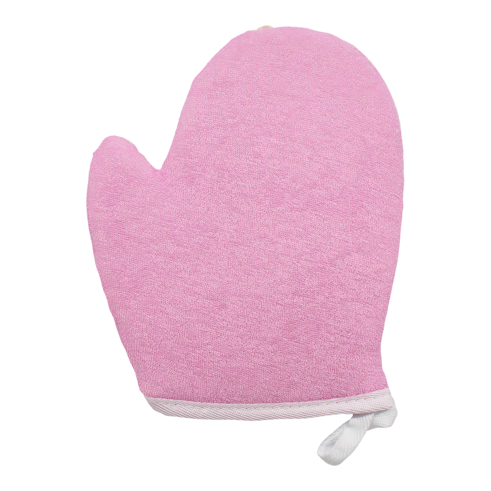 картинка Мочалка для тела ММ-02 рукавица, материал: лен, полиэстер 