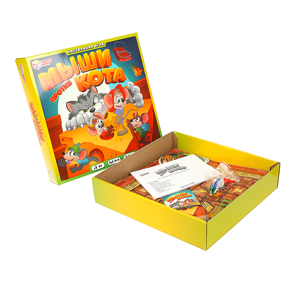 картинка Настольная игра 5190 игра-ходилка, Мыши против кота 