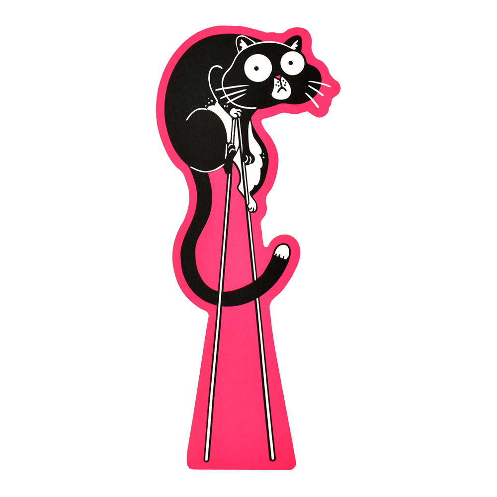 Закладка для книг Феникс 62729/К фигурная вырубка, Кот черный 57*140 мм