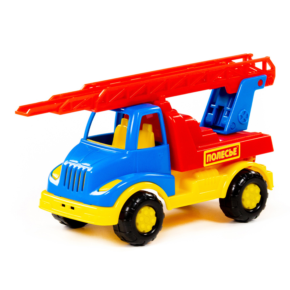 картинка Машина 52018 Полесье пожарная, Кнопик 3+, 18,4x8,3x10,5 см, пластмасса 