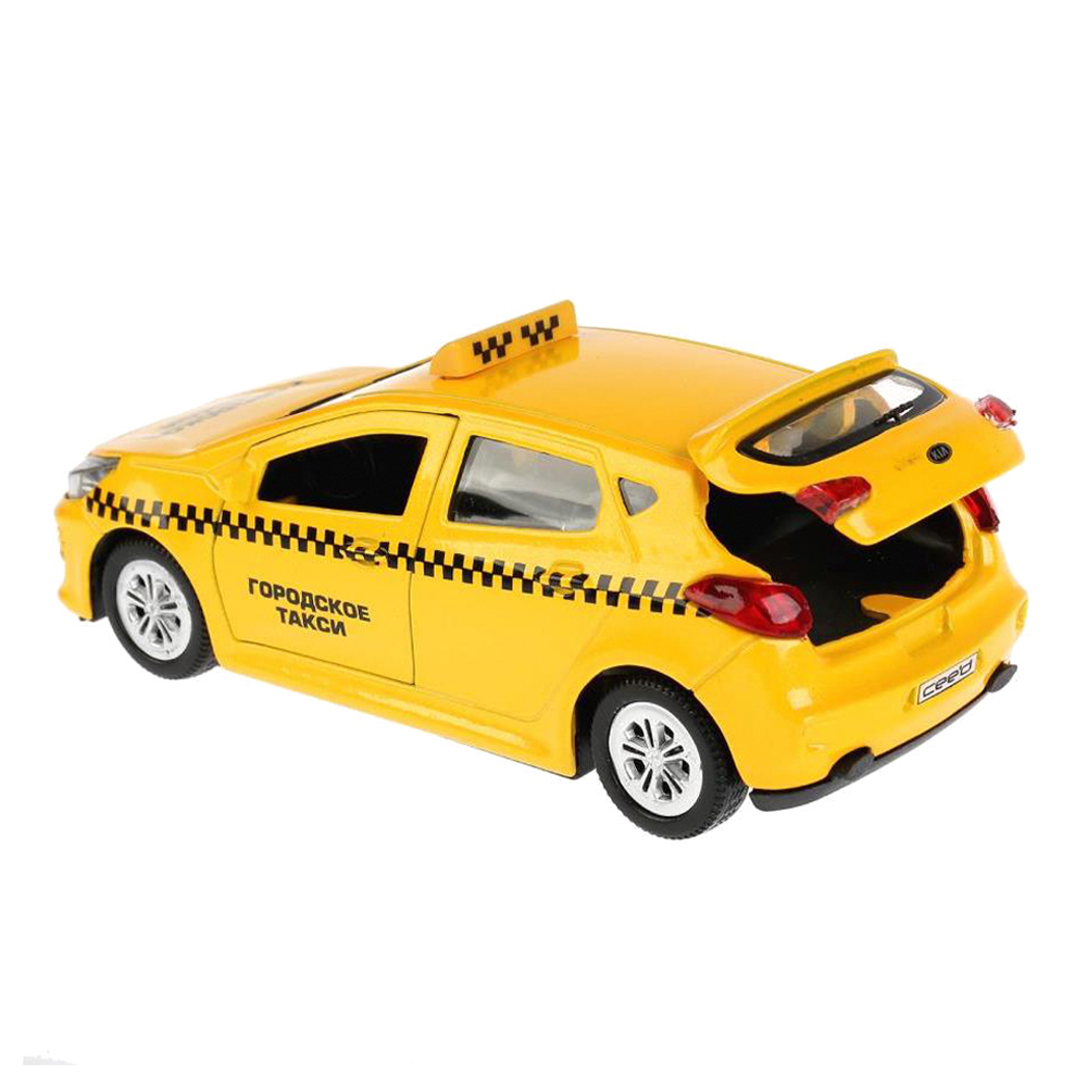картинка Машина CEED-TAXI Технопарк Kia Ceed Такси, инерционная, 12 см, металл, в ассортименте 