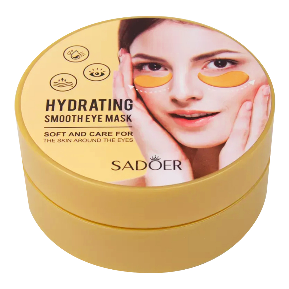 Патчи для глаз Sadoer гидрогелевые, с золотом увлажняющие и разглаживающие, 60 шт